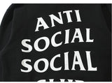 women Long Sleeve anti social social club  ASSC Hoodie Sweatshirt Jumper Hooded Pullover Tops