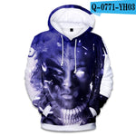 Rapper XXX Tentacion Cotton Hoodies sweatshirts 3D Hip Hop Singer xxxtentacion Uniform mens hoodies Hip Hop sweatshirt