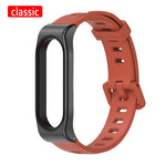 New Original Mijobs Youth Strap For Xiaomi Mi Band 5 Bracelet Metal Frame Strap For Xiaomi Mi Band 4 Silicone Strap Replacement