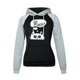 Autumn Winter New Hoodies For Women Sweatshirt Kawaii CAT MEOW Print Fashion Hoody Kpop Sweatshirts Raglan Harajuku Hoodie