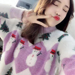 New fashion Christmas Sweater Women Casual Pullover Oversized Knitted Sweater Winter Jumper Autumn Knitwear