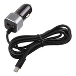 AMZER 2 in 1 USB Type-C 2.4A USB Car Charger Adapter - Black - shop.livefree.co.uk