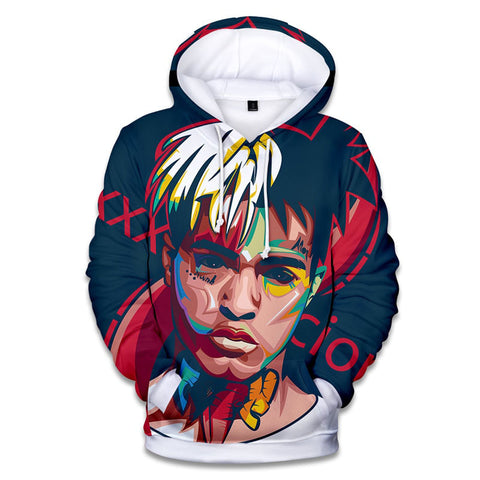 Rapper XXX Tentacion Cotton Hoodies sweatshirts 3D Hip Hop Singer xxxtentacion Uniform mens hoodies Hip Hop sweatshirt