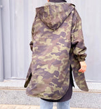 Camouflage waterproof jacket.