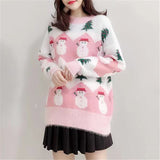 New fashion Christmas Sweater Women Casual Pullover Oversized Knitted Sweater Winter Jumper Autumn Knitwear