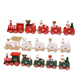 Christmas Decorations Christmas Wooden Small Train Decorations Santa Claus Children's Gifts