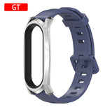 New Original Mijobs Youth Strap For Xiaomi Mi Band 5 Bracelet Metal Frame Strap For Xiaomi Mi Band 4 Silicone Strap Replacement