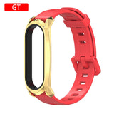 New Original Mijobs Youth Strap For Xiaomi Mi Band 5 Bracelet Metal Frame Strap For Xiaomi Mi Band 4 Silicone Strap Replacement