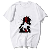 Hedging Casual White Youth Short-Sleeved Naruto Kakashi Character Print T-Shirt