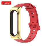 New Original Mijobs Youth Strap For Xiaomi Mi Band 5 Bracelet Metal Frame Strap For Xiaomi Mi Band 4 Silicone Strap Replacement