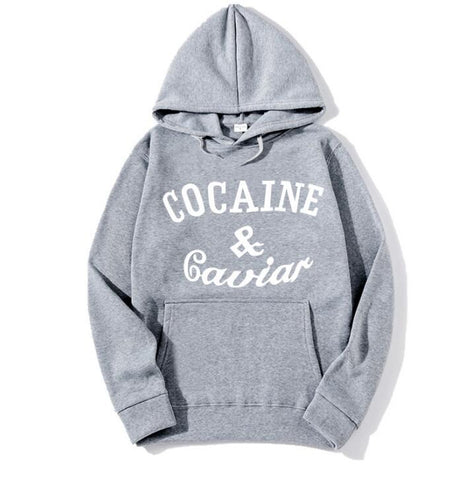 Cocaine And Caviar Crooks and Castles LIL Wayne Graphic Hoodie Men's Boy's Women's Girl's Sweatshirt Tops White Red Yellow Grey