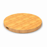 Heart Shape Wood Bamboo Qi Wireless Charger Desktop Charging Pad For iPhone