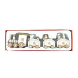 Christmas Decorations Christmas Wooden Small Train Decorations Santa Claus Children's Gifts