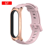 New Original Mijobs Youth Strap For Xiaomi Mi Band 5 Bracelet Metal Frame Strap For Xiaomi Mi Band 4 Silicone Strap Replacement