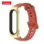 New Original Mijobs Youth Strap For Xiaomi Mi Band 5 Bracelet Metal Frame Strap For Xiaomi Mi Band 4 Silicone Strap Replacement