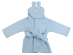Fleece Robe With Hoodie Blue - shop.livefree.co.uk