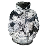 Cartoon hoodie seven dragon ball Z pocket hooded sweatshirt sleeves for men and women wearing