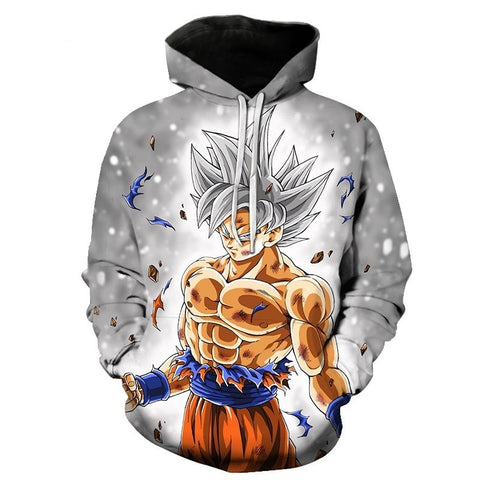 Cartoon hoodie seven dragon ball Z pocket hooded sweatshirt sleeves for men and women wearing