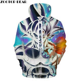 Cartoon hoodie seven dragon ball Z pocket hooded sweatshirt sleeves for men and women wearing