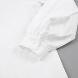 New Style Pure Cotton Shirt Temperament Puff Sleeve Top Pure Cotton White Shirt Professional Women's Clothing