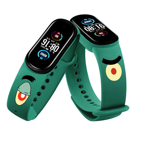 Silicone Bracelet For Xiaomi Mi Band 5 for miband 5 4 3 strap print Wrist Band for xiaomi miband 4 3 bracelet  Accessories