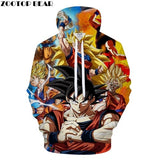 Cartoon hoodie seven dragon ball Z pocket hooded sweatshirt sleeves for men and women wearing