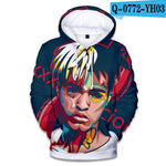 Rapper XXX Tentacion Cotton Hoodies sweatshirts 3D Hip Hop Singer xxxtentacion Uniform mens hoodies Hip Hop sweatshirt