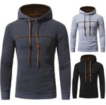 Men's Hooded Achille Sweater Plus Velvet Thick Sweater for Male Tops Long-sleeved Sweater