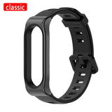 New Original Mijobs Youth Strap For Xiaomi Mi Band 5 Bracelet Metal Frame Strap For Xiaomi Mi Band 4 Silicone Strap Replacement