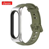 New Original Mijobs Youth Strap For Xiaomi Mi Band 5 Bracelet Metal Frame Strap For Xiaomi Mi Band 4 Silicone Strap Replacement