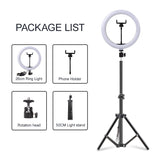 Photo Lights 26cm/10in Circle Ring Light Dimmable Luces LED Selfie USB Plug Lamp For Tiktok Video Studio Light With Tripod Stand