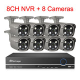 Techage Security Camera System 8CH 5MP HD POE NVR Kit CCTV Two Way Audio AI Face Detect Outdoor Video Surveillance IP Camera Set