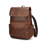 Genuine leather cow skin men large backpack outdoor travel backpack high quality