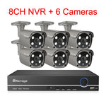 Techage Security Camera System 8CH 5MP HD POE NVR Kit CCTV Two Way Audio AI Face Detect Outdoor Video Surveillance IP Camera Set