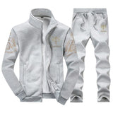 Men&#39;s Tracksuit Sportswear Sets Spring Autumn Casual Tracksuits Men 2 Piece Zipper Sweatshirt + Sweatpants Brand Track Suit Set