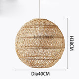 Natural Rattan Lamp Pendant light New Chinese Style Hand-woven Pendant Light for Living Room Hanging Luminaire Dining Room light