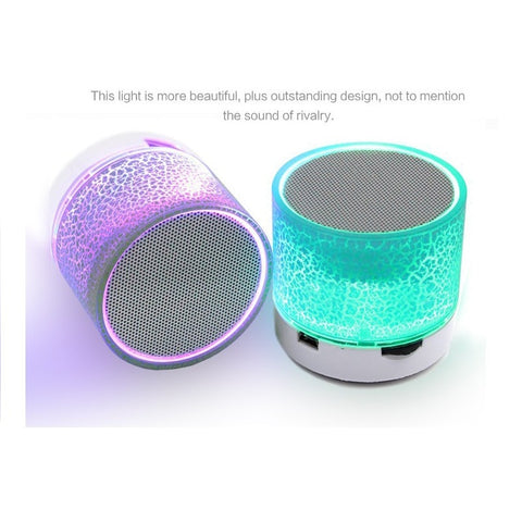 New Mini Portable Car Audio A9 Dazzling Crack LED Wireless Bluetooth 4.1 Subwoofer Speaker TF Card