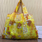 Pink Cartoon Large Capacity Reusable Grocery  Shopping Bag Handbag Foldable Eco Women&#39;s  Washable Gift Bag