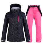 Winter Women Ski Suit Thermal Ski Jacket Pants Set Windproof Waterproof Snowboarding Jacket Female Skiing Suits Snow Coat