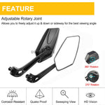 Bike Rear View Mirror Reflector Adjustable Rotatable Handlebar Mirror Clear Rearview Electric Scooter Cycling Bicycle Accessorie