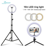 Photo Lights 26cm/10in Circle Ring Light Dimmable Luces LED Selfie USB Plug Lamp For Tiktok Video Studio Light With Tripod Stand