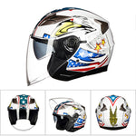 Motorcycle Helmet Double Lens Moto Helmet Open Face Scooter Racing Helmet Casco Moto Capacete Casque Scooter Motorbike Helmet