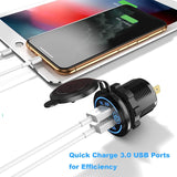 Cigarette Lighter Socket Car USB 12V-24V Cigarette Powerful Lighters QC3.0 Fast Charging Phone Ipad Charge Electronics Accessory