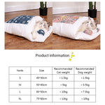 Japanese Cat Bed Warm Cat Sleeping Bag Deep Sleep Winter Removable Pet Dog Bed House Cats Nest Cushion with pillow