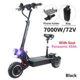 FLJ 72V 7000W Electric Scooter with Dual motors engines acrylic led pedal Top Speed E Bike Scooter electrico