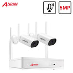 ANRAN 5MP Video Surveillance Kit Audio Camera Wireless NVR Kit Security Camera System 1920P Outdoor Waterproof Security Camera