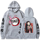 Hot Demon Slayer Kimetsu No Yaiba Hoodie Hip Hop Anime Pullovers Tops Loose Long Sleeves Autumn Man Cloth