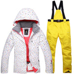 Winter Women Ski Suit Thermal Ski Jacket Pants Set Windproof Waterproof Snowboarding Jacket Female Skiing Suits Snow Coat