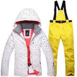 Winter Women Ski Suit Thermal Ski Jacket Pants Set Windproof Waterproof Snowboarding Jacket Female Skiing Suits Snow Coat