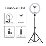 Photo Lights 26cm/10in Circle Ring Light Dimmable Luces LED Selfie USB Plug Lamp For Tiktok Video Studio Light With Tripod Stand